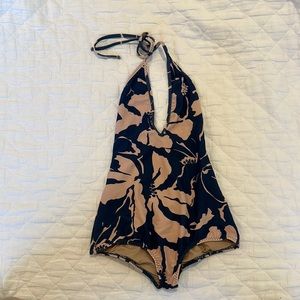 Adriana degreas one piece blue and pink swimsuit